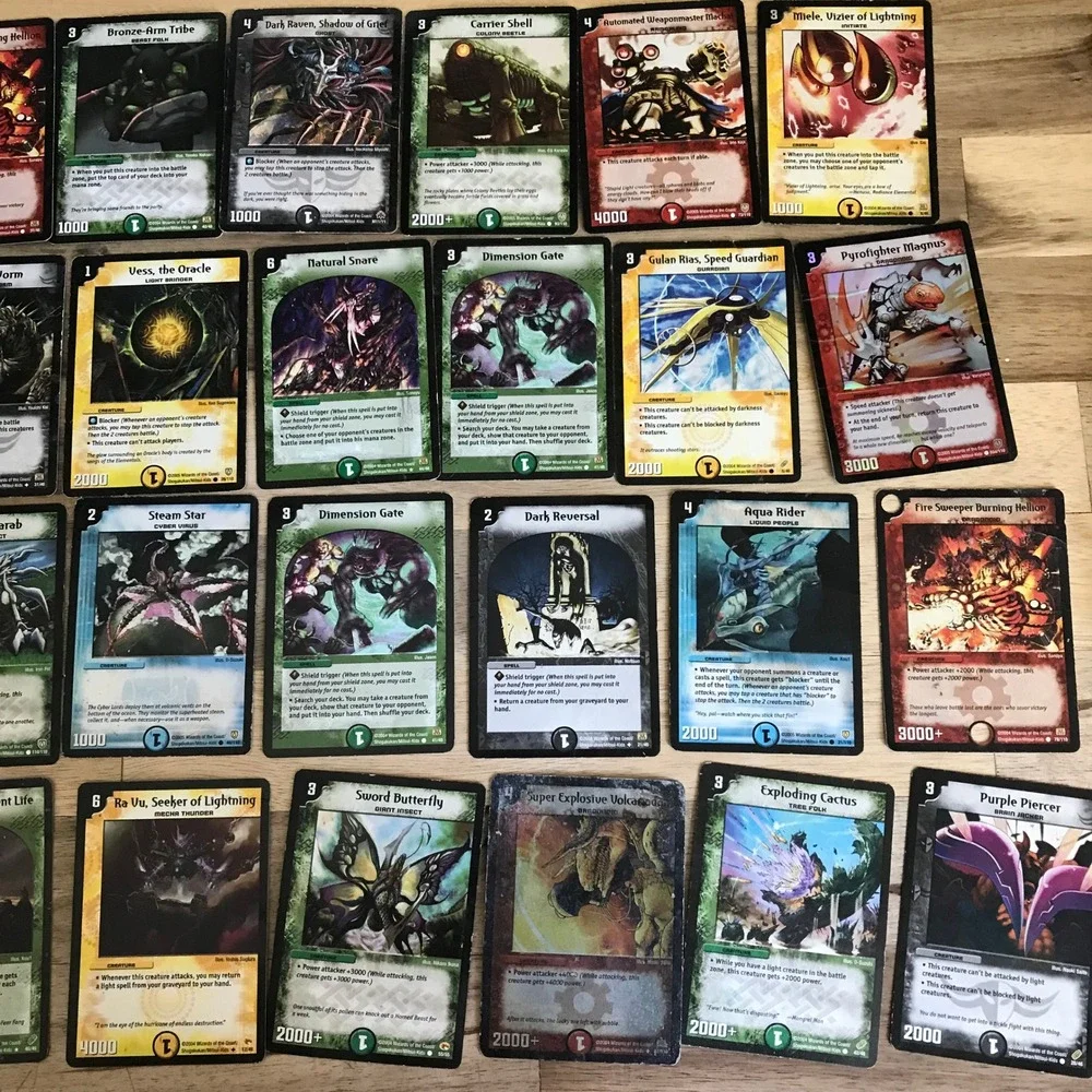 Duel Masters TCG Card Lot 24 Count Wizards of the Coast Vintage 2004 Mixed Set